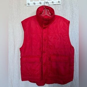 Men's Red Puffer Vest